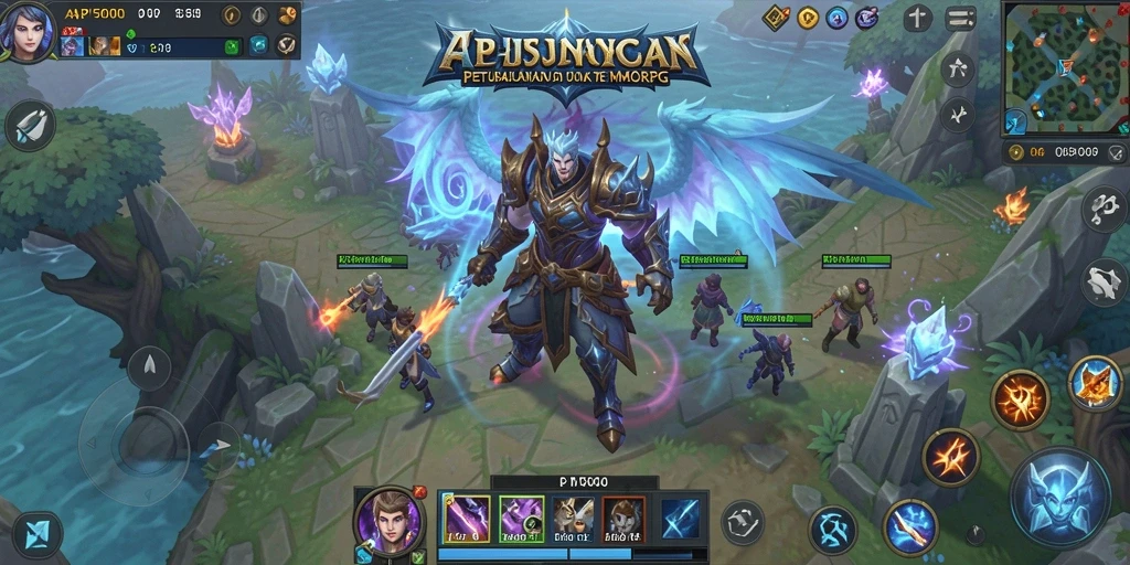 Tampilan gameplay API5000 menampilkan pertarungan epik dan lingkungan fantastis.