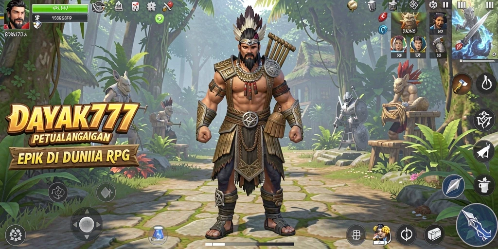 Tangkapan layar menunjukkan aksi epik dalam pertempuran RPG