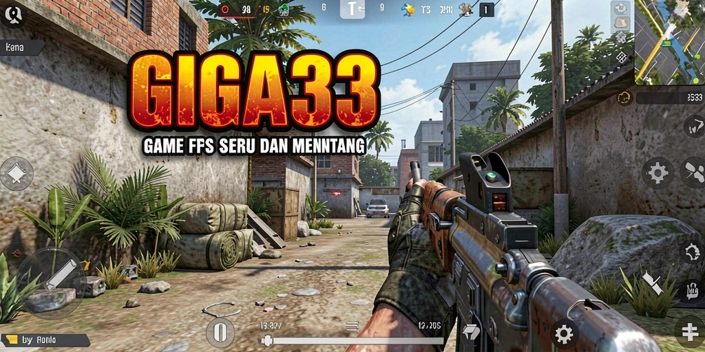 Tampilan menarik dari gameplay GIGA33 dalam mode FPS.