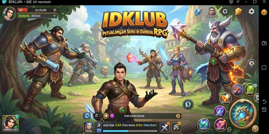 Tampilan gameplay RPG IDKLUB yang menarik dan fantastis.