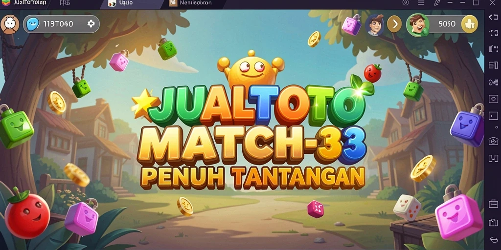 Tampilan gameplay JUALTOTO yang seru dan penuh warna.