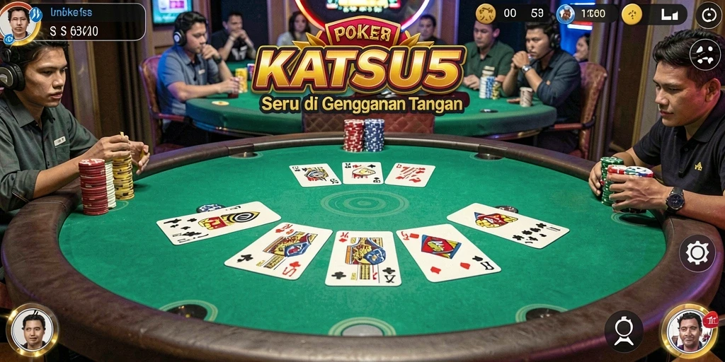 Tampilan menarik dari permainan Poker KATSU5 yang mendebarkan.