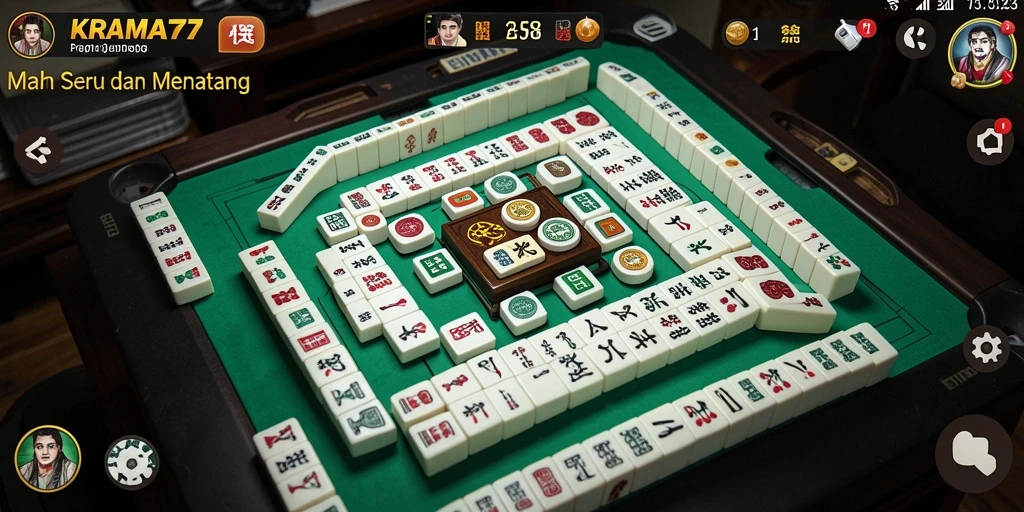 Tampilan gameplay menawan dari KRAMAT77 yang menampilkan keseruan Mahjong.