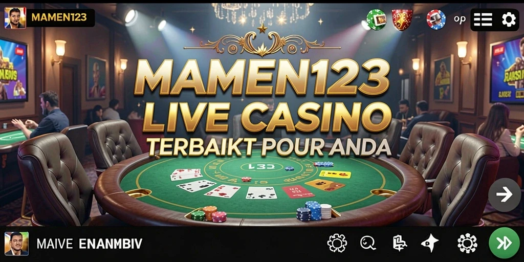 Gameplay seru di MAMEN123 dengan dealer langsung yang interaktif.