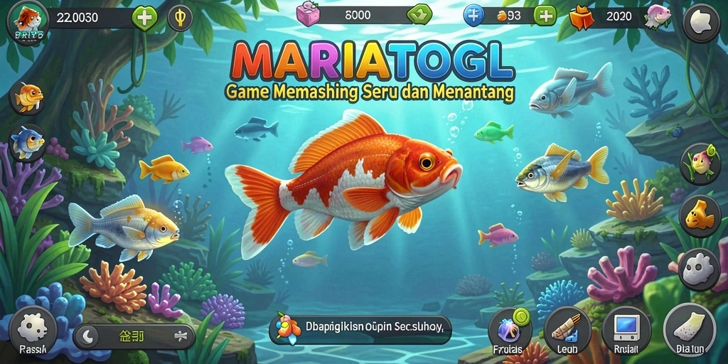 Gameplay MARIATOGL menampilkan suasana memancing yang realistis dan seru.