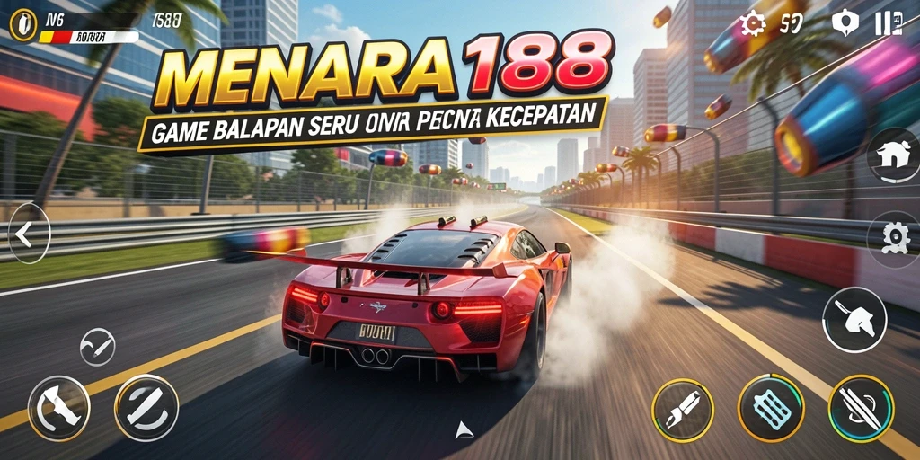 Tampilan gameplay MENARA188 yang menarik dan menegangkan saat balapan.