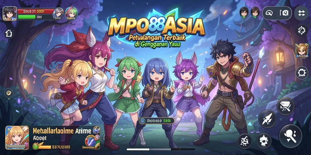 Tampilan gameplay seru dari MPO88ASIA dengan karakter anime.