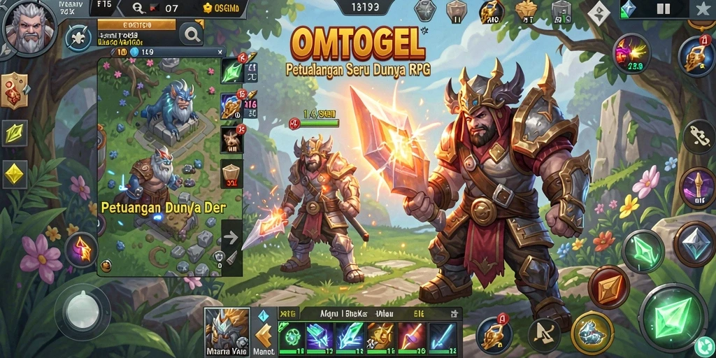 Screenshot gameplay OMTOGEL menampilkan pertempuran mendebarkan dalam dunia RPG yang kaya.