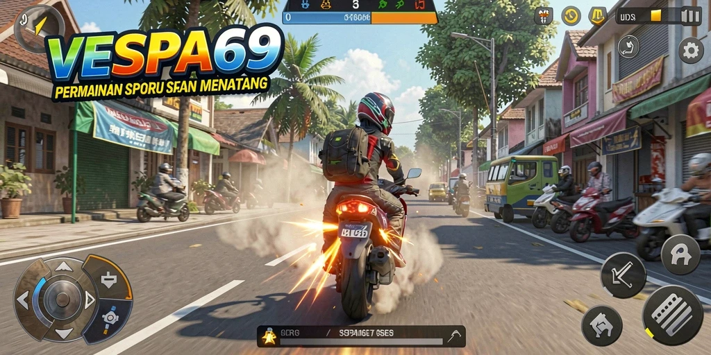 Tampilan menarik dari gameplay VESPA69 yang penuh aksi.