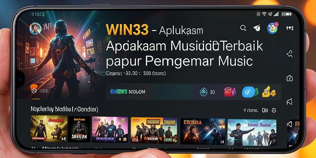 Tampilan gameplay WIN33, menampilkan interaksi musik yang seru.
